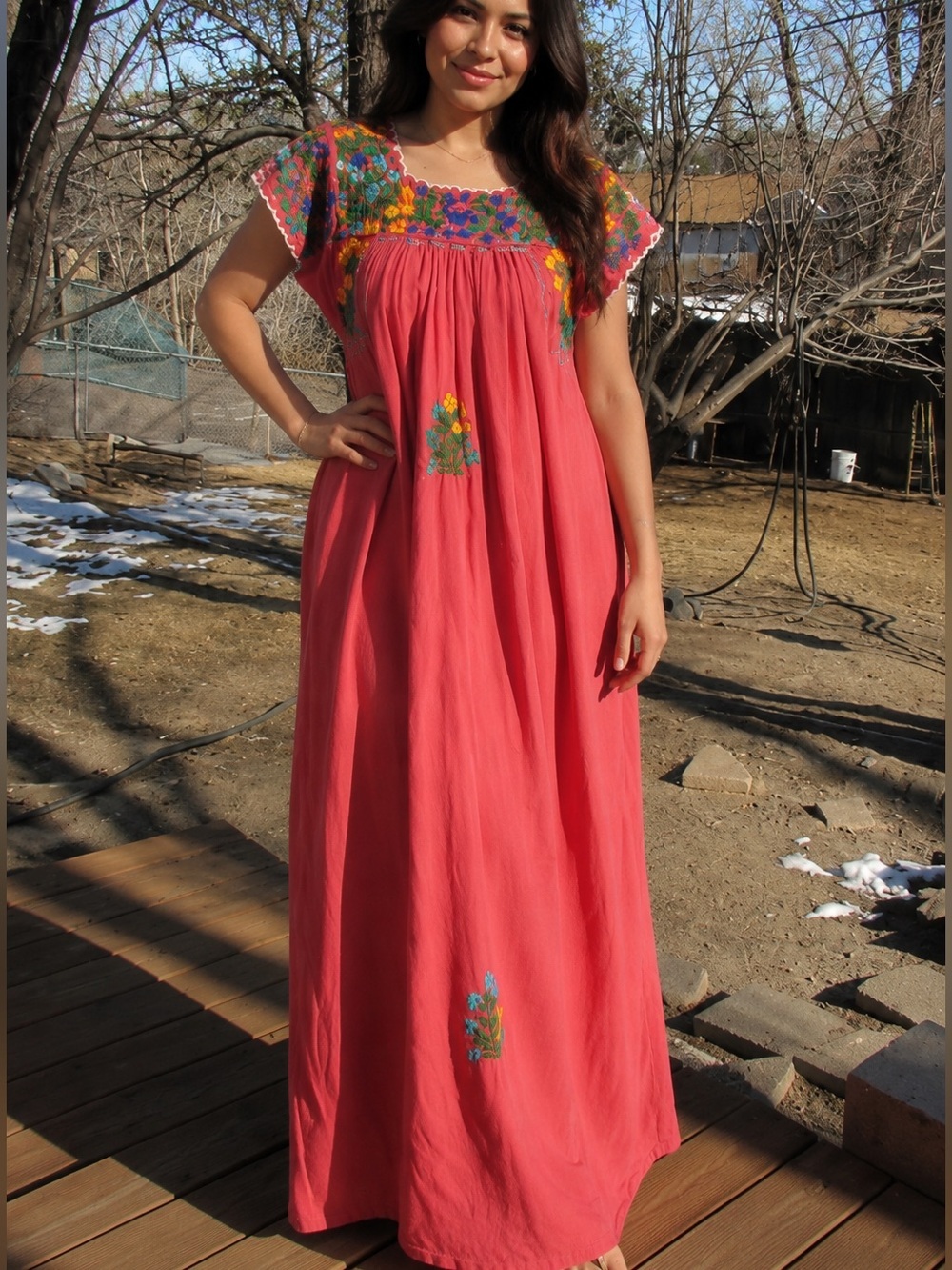 vintage-style Oaxacan Mexican "San Antonino" gala dress